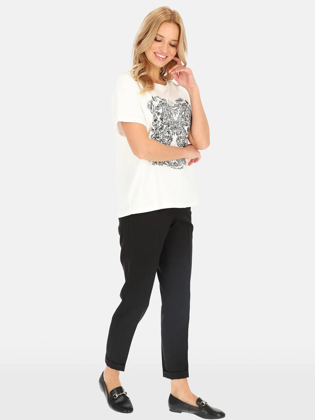 T-shirt Blanc Papillon 90%Coton