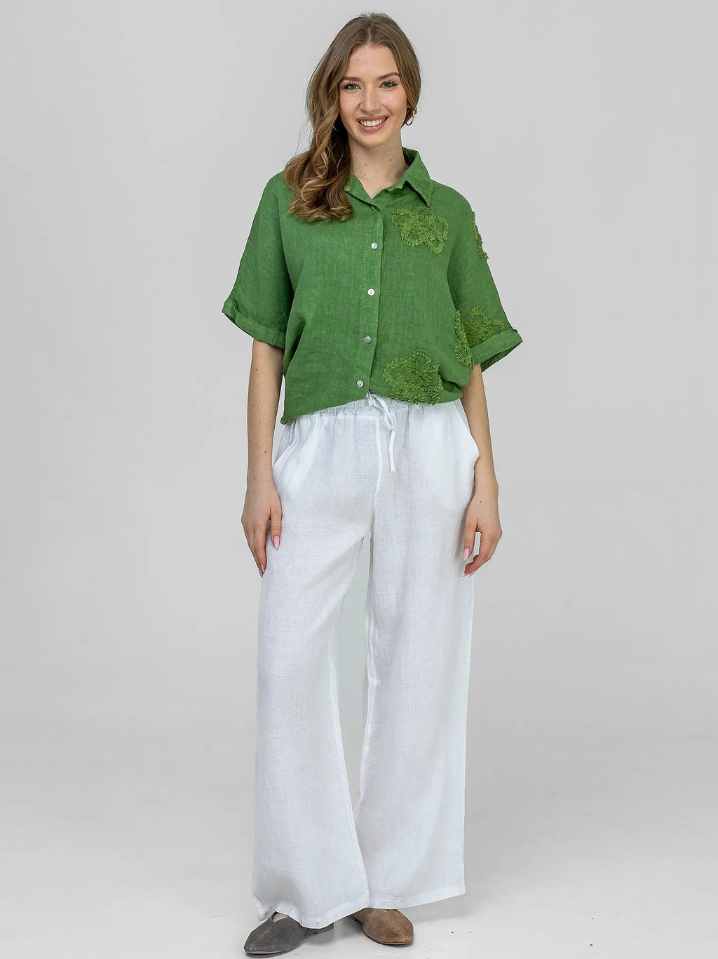 Pantalon Blanc 100% Lin