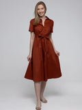 Robe-Chemise Coffee 98%Coton