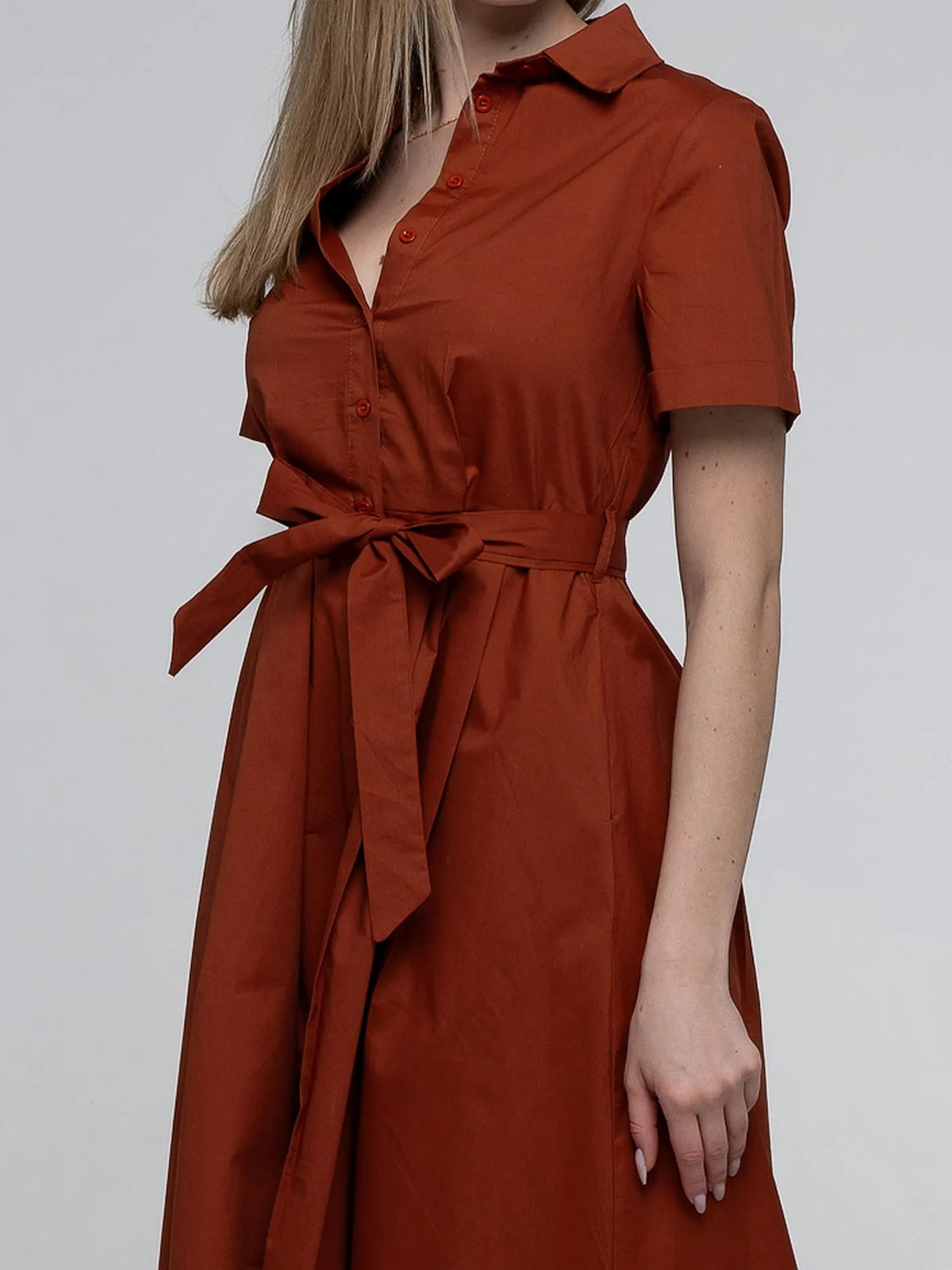 Robe-Chemise Coffee 98%Coton