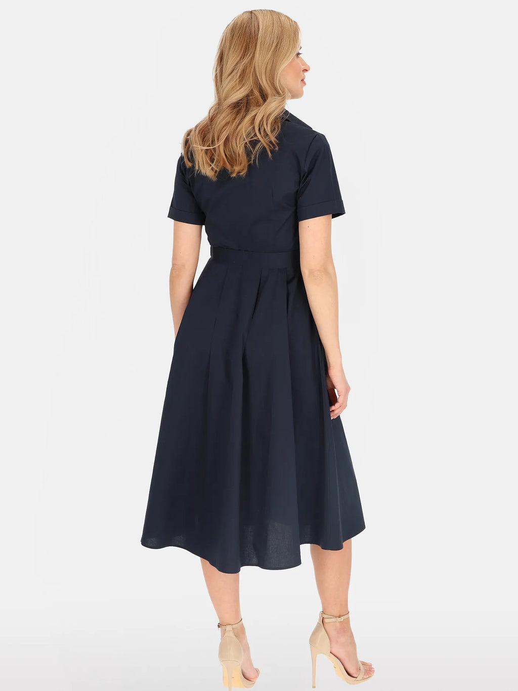 Robe-Chemise Bleu Marine 98%Coton