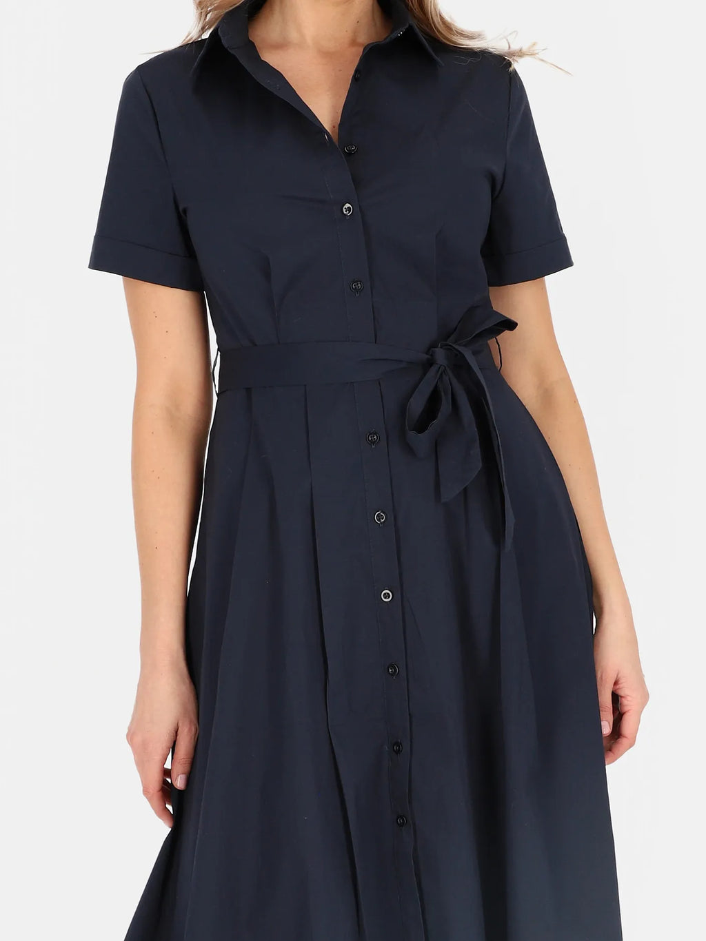 Robe-Chemise Bleu Marine 98%Coton
