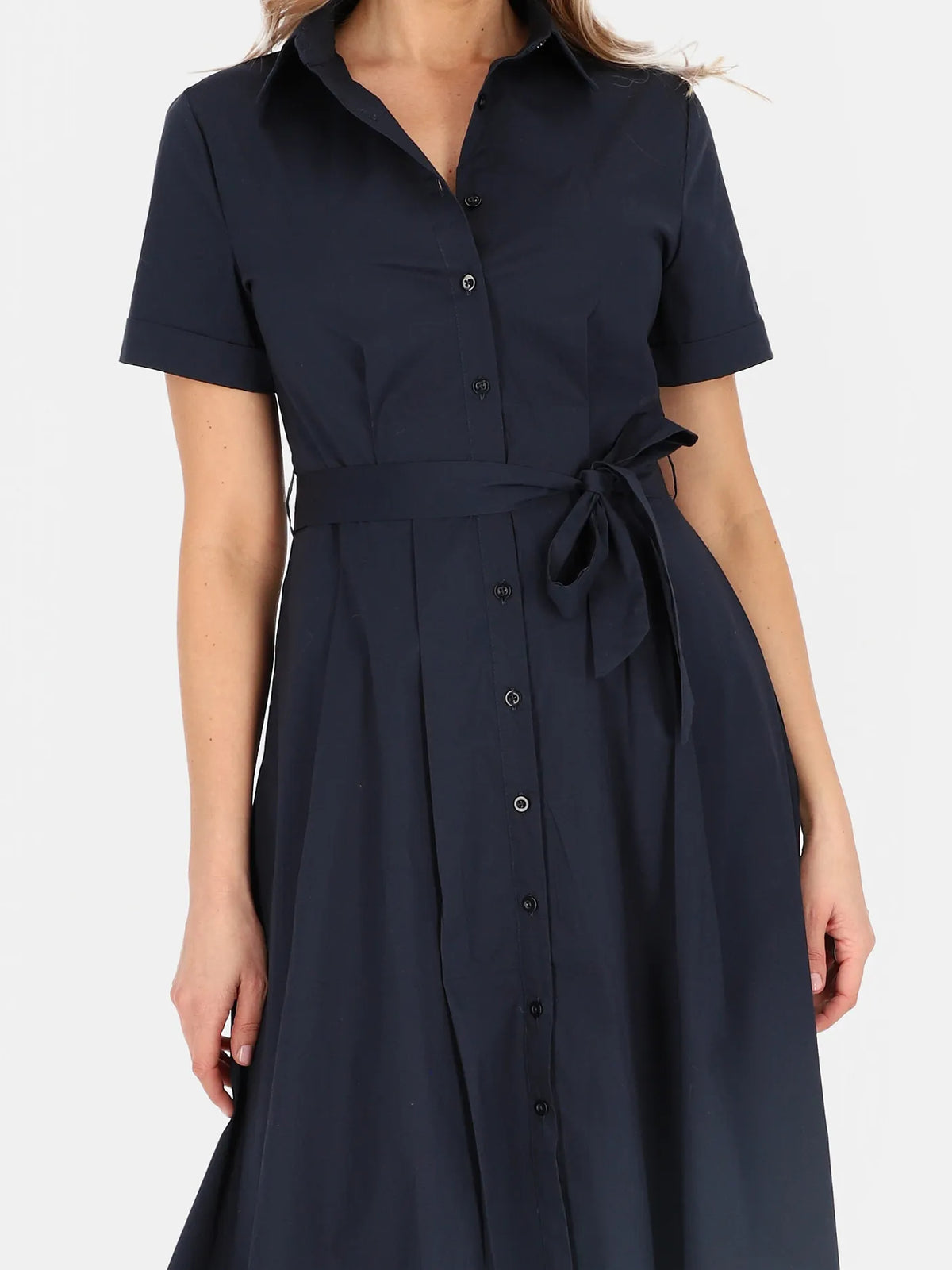 Robe-Chemise Bleu Marine 98%Coton